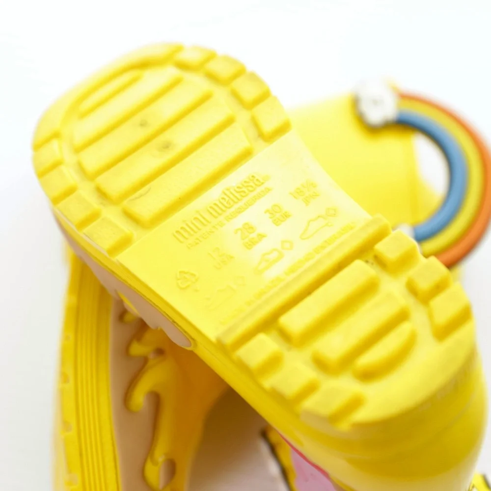 Welly Mini Melissa Peppa Pig Yellow Wellington Rain Boots Kids Unisex 12 / 30 EU